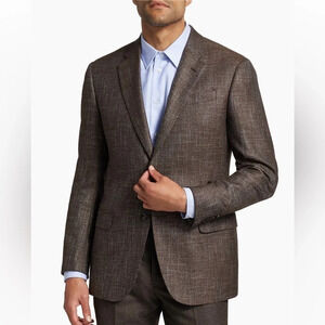 Emporio Armani G-line Deco Textured Plaid Wool 2 Button Sport Coat 50R